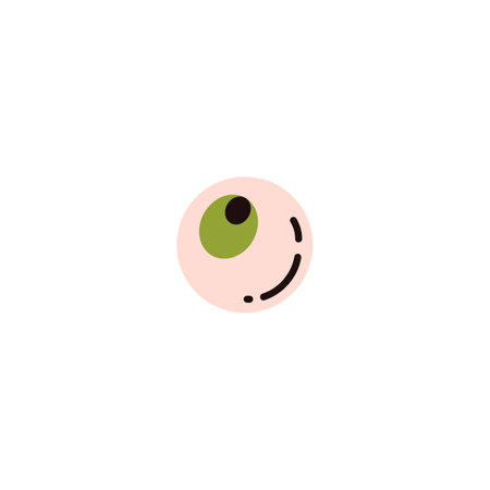 Vector illustration of an eyeball, perfect for a Halloween theme.のイラスト素材