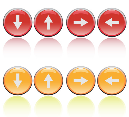 bottons with arrowのイラスト素材