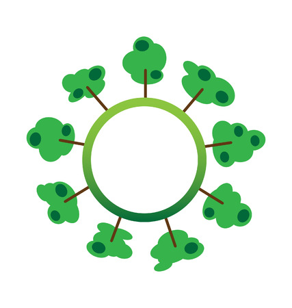 green tree icon のイラスト素材