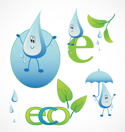 set of eco iconsのイラスト素材