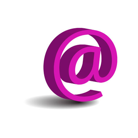 pink e-mail signのイラスト素材