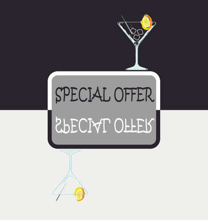special offer -cocktail with lemonのイラスト素材