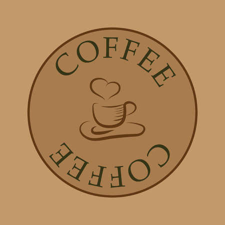 background with cup of coffee and lovely hearts のイラスト素材