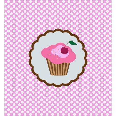 illustration of delicious cupcakeのイラスト素材