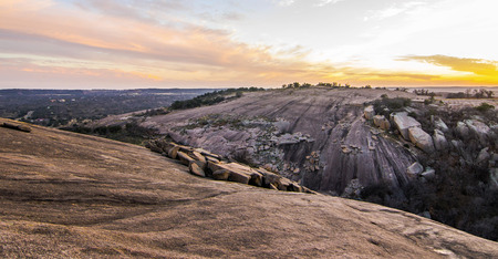 Enchanted Rock, State Natural Area, Texas, park, Loop Trail is approximately 4 mailsSummit Trail climbs 425 feet in 0 6 milesの写真素材