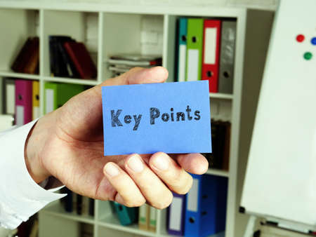 Financial concept meaning Key Points  with inscription on the page.の写真素材