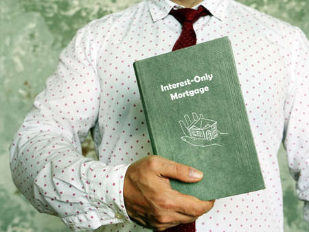 Financial concept about Interest-Only Mortgage with phrase on the piece of paper.の写真素材
