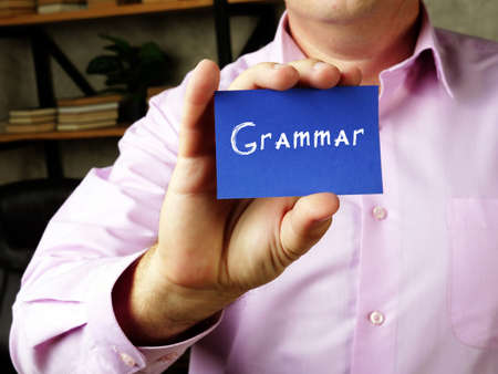 Business concept meaning Grammar  with phrase on the sheet.