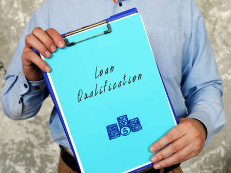 Conceptual photo about Loan Qualification with written phrase.の写真素材