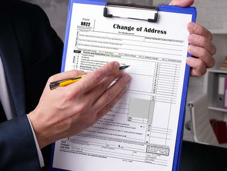 Financial concept meaning Form 8822 Change of Address with inscription on the page.