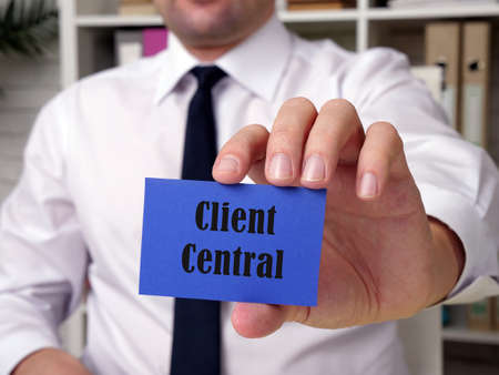 Business concept about Client Central with phrase on the sheet.の写真素材