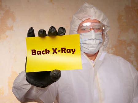 Conceptual photo about Back X-Ray with handwritten phrase.の写真素材