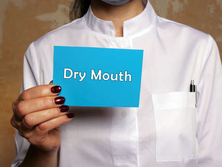 Dry Mouth inscription on the piece of paper.の写真素材