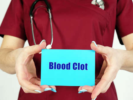 Blood Clot inscription on the piece of paper.の写真素材