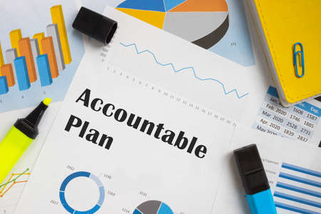 Financial concept meaning Accountable Plan with sign on the page.の写真素材