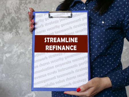 STREAMLINE REFINANCE phrase on the sheet.の写真素材