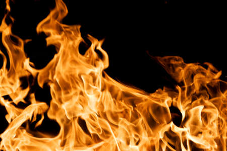 Burning fire close-up, may be used as background