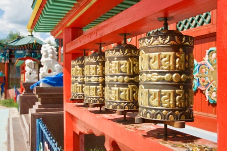 The big prayful drums with hieroglyphs abreast