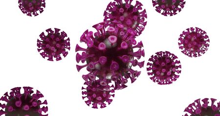 Corona virus 3D renderの写真素材