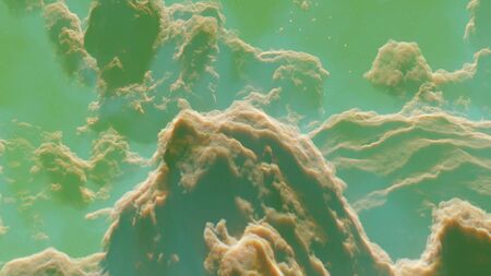 Brown Green Nebulae  3d render
