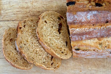Mediterranean style bread on a chopping board