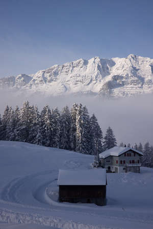 Amazing landscape in the alps of Switzerland.