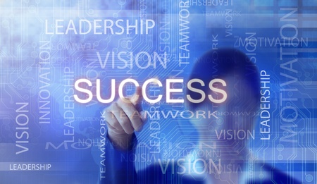 Success flow chart made withの写真素材