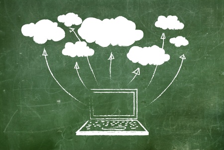 Cloud computing concept. 