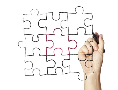 Transparent puzzle, useable on any picture. の写真素材