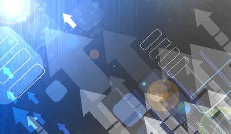 blue Line futuristic backgroundの写真素材