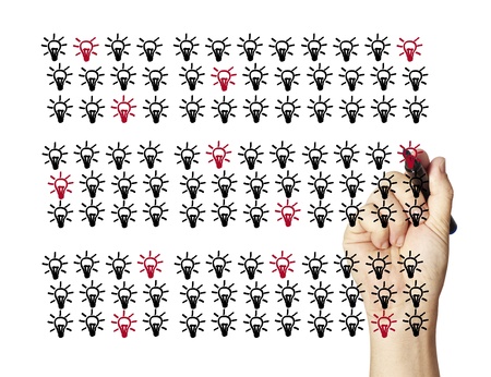 Concept of businessman having an idea の写真素材
