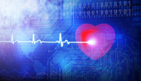 Lovers heart cardiogramの写真素材