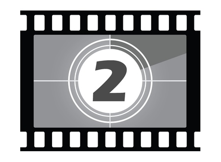 film countdown  Number2 の写真素材