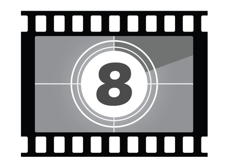 film countdown  Number 8 の写真素材