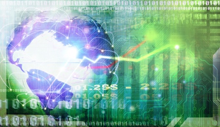 Green World Business Background の写真素材