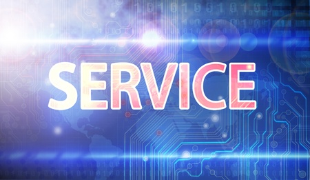 Word Service on network backgroundの写真素材