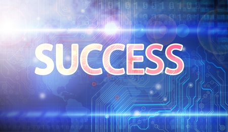 Success flow chart made with の写真素材
