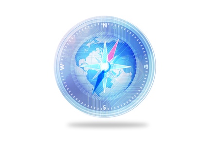 Blue compass  の写真素材