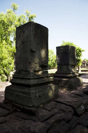khmer architecture in phimai,Thailand  の写真素材