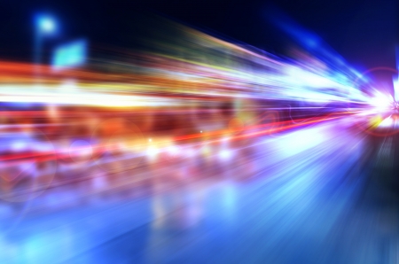 Abstract night acceleration Speed in motionの写真素材