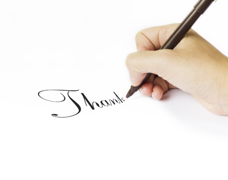 Hand writing Thank