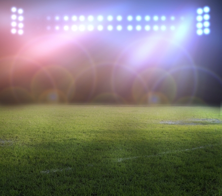 stadium lights at nightの写真素材