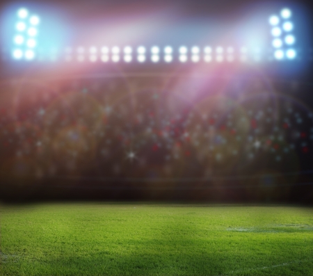 stadium lights at night and stadiumの写真素材