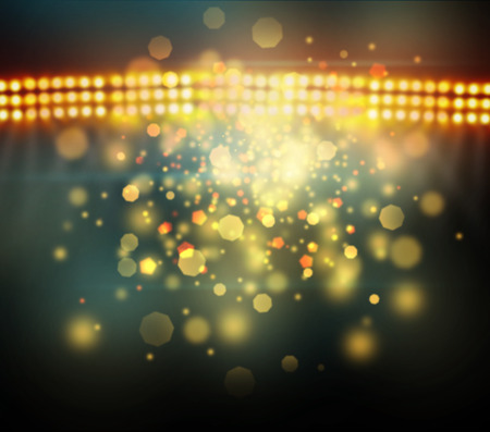 Image of defocused stadium lights at nightの写真素材