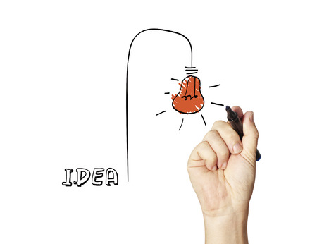 Drawing bulb lightの写真素材