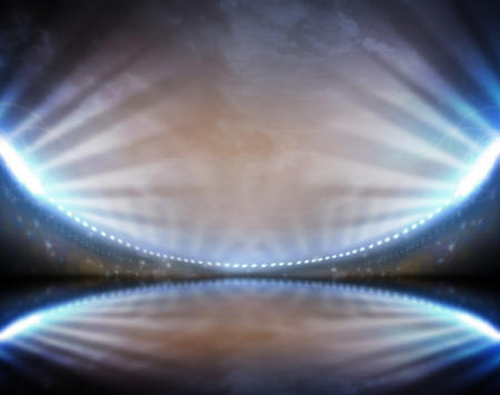 Background in show. Interior shined with a projectorの写真素材