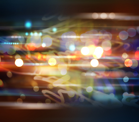 city lights blurred bokeh backgroundの写真素材