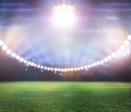 stadium in lightsの写真素材