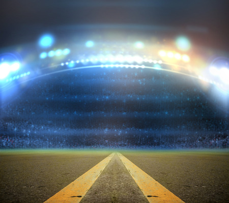 Image of stadium in lightsの写真素材