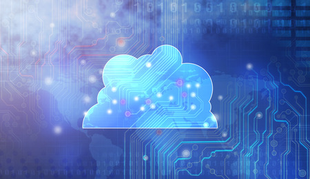 Cloud computing concept:の写真素材